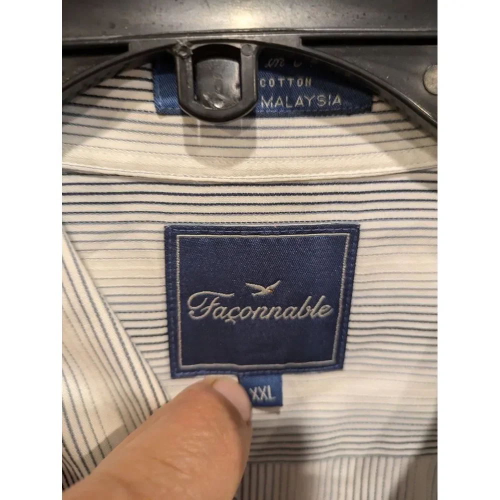 Vintage Faconnable Shirt Mens 2XL  Long‎ Sleeve Button Down
